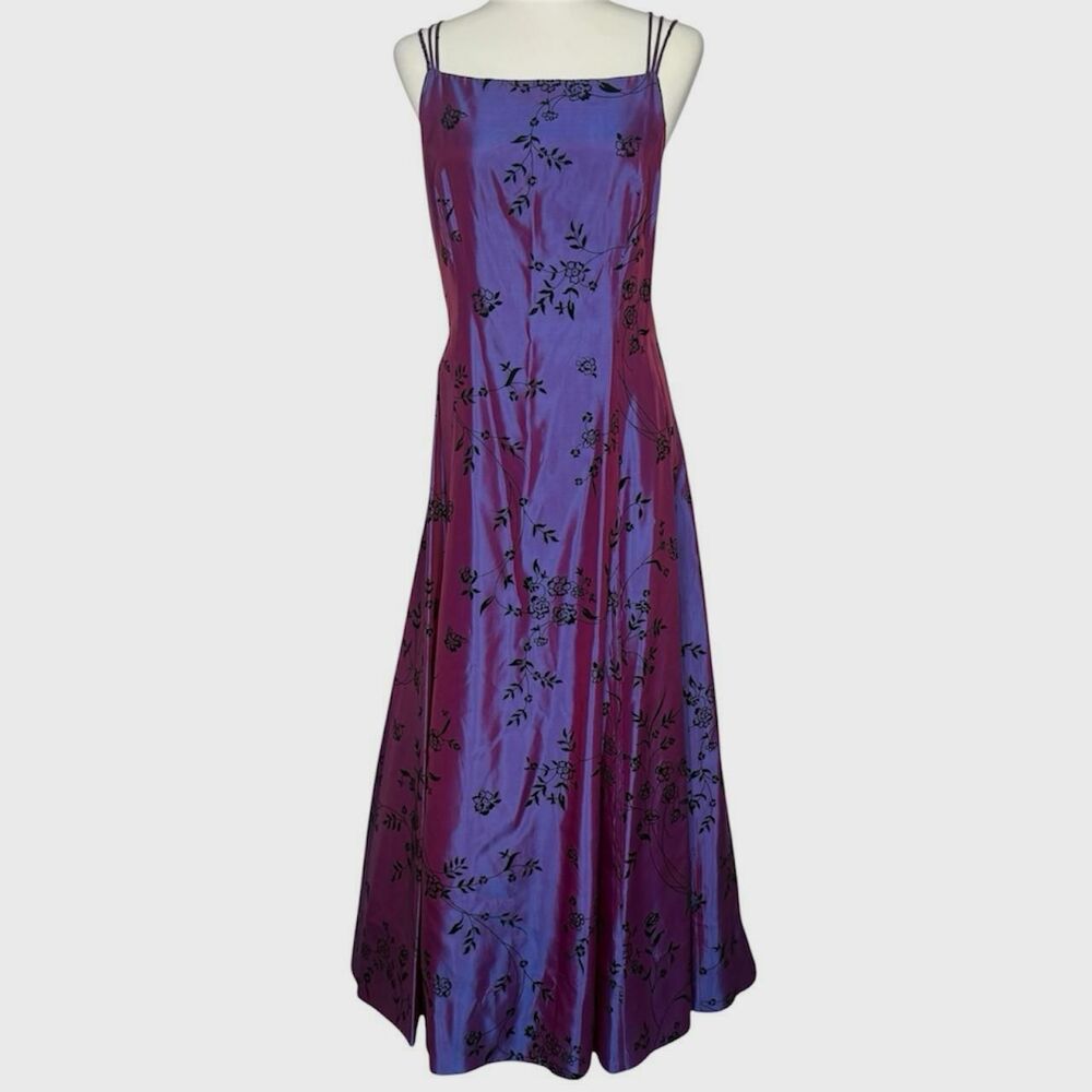Betsy & Adams Y2k Women's Purple and Black Dress
